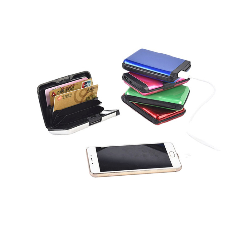 Aluminum Power Bank Card Holder Wallet