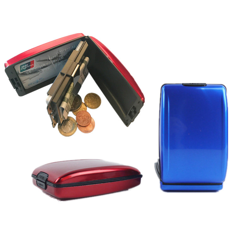 Multifunctional RFID Aluminum Card Holder Wallet For Cash Card Coins